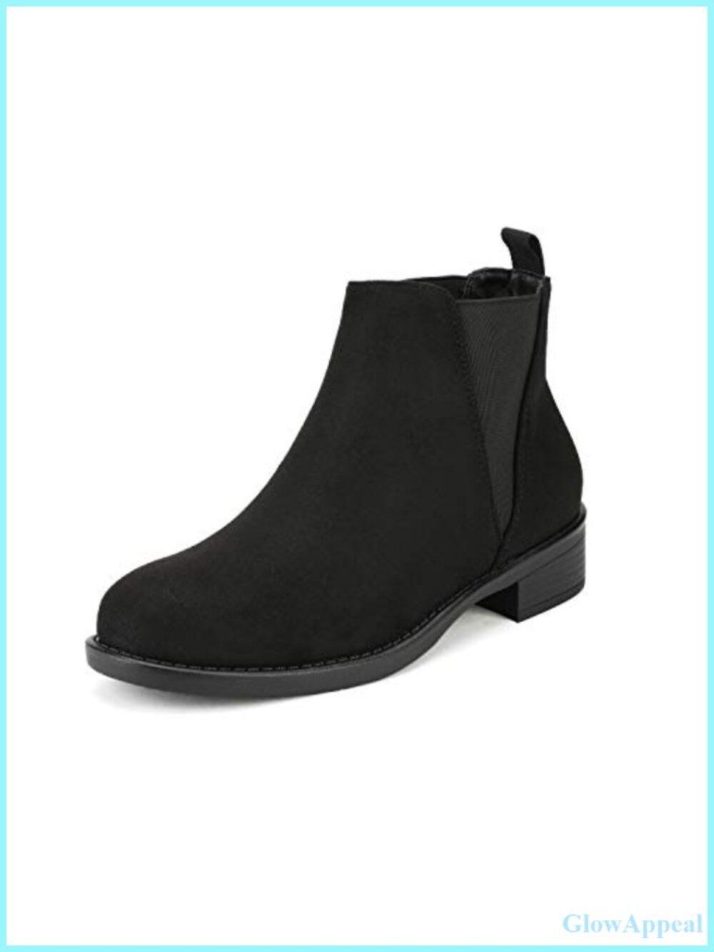 Women's Chelsea Ankle Booties Faux Suede Round Toe Low Heel Boots